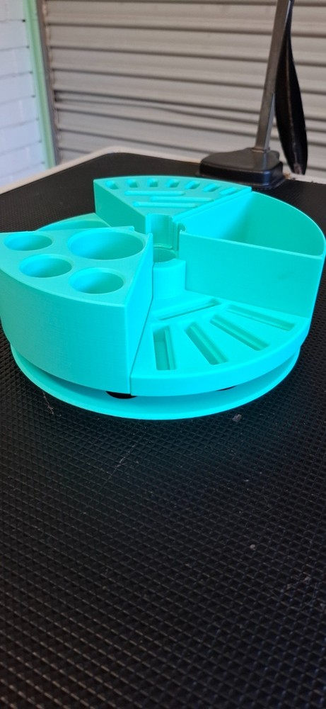 Spin Caddy Rotatable Pet Grooming Tool Holder. 3D printed