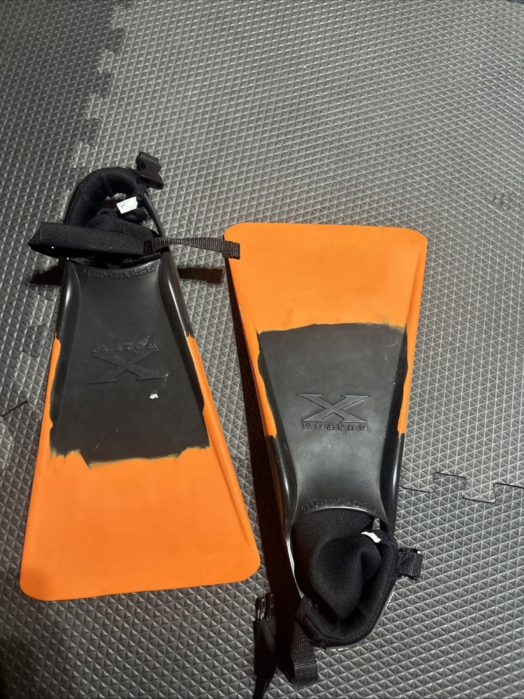 Custom X Medium Large Swim Fin. Orange