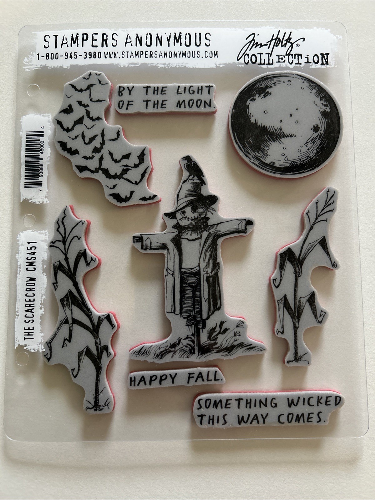 Tim Holtz Stampers Anonymous Pumpkinhead Halloween Scarecrow Unraveled 4 Sets
