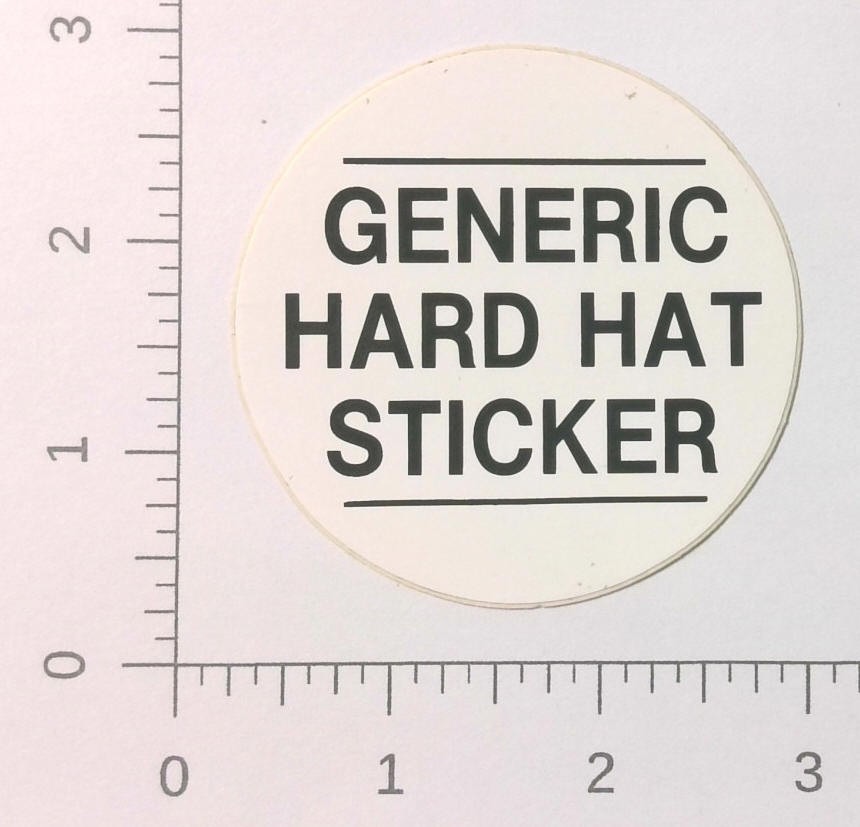 Vintage Generic Hard Hat Coal Mining Sticker Decal