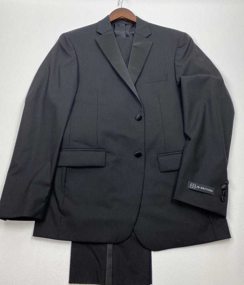#342 JB BRITCHES Logan Solid Black Tuxedo Size 40 R