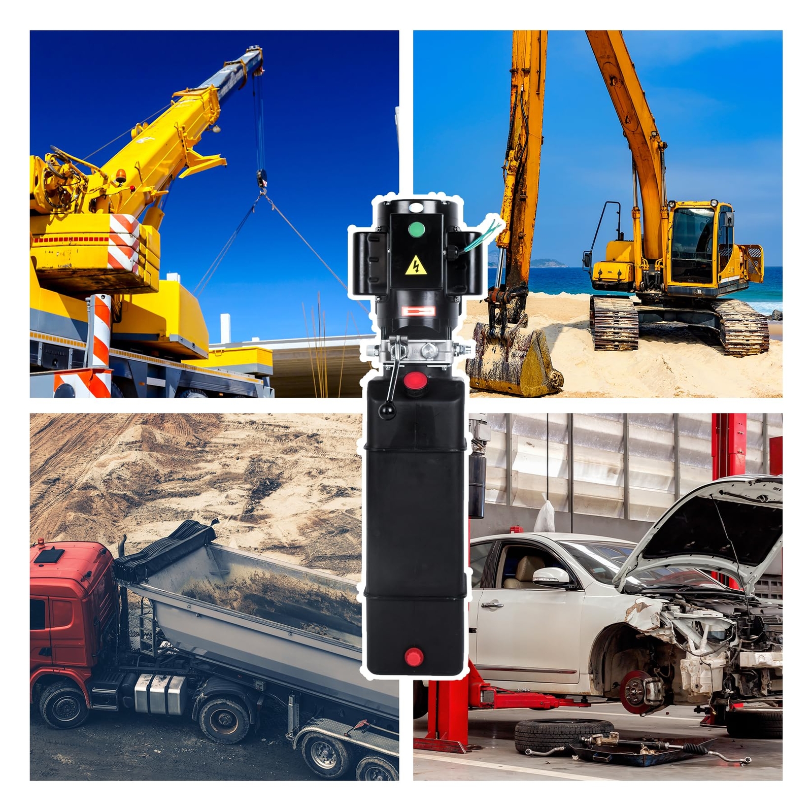 14 Quart 3.7 Gallon Hydraulic Pump 2950 PSI Car Lift 3 HP for 2 and 4 Post Lifts