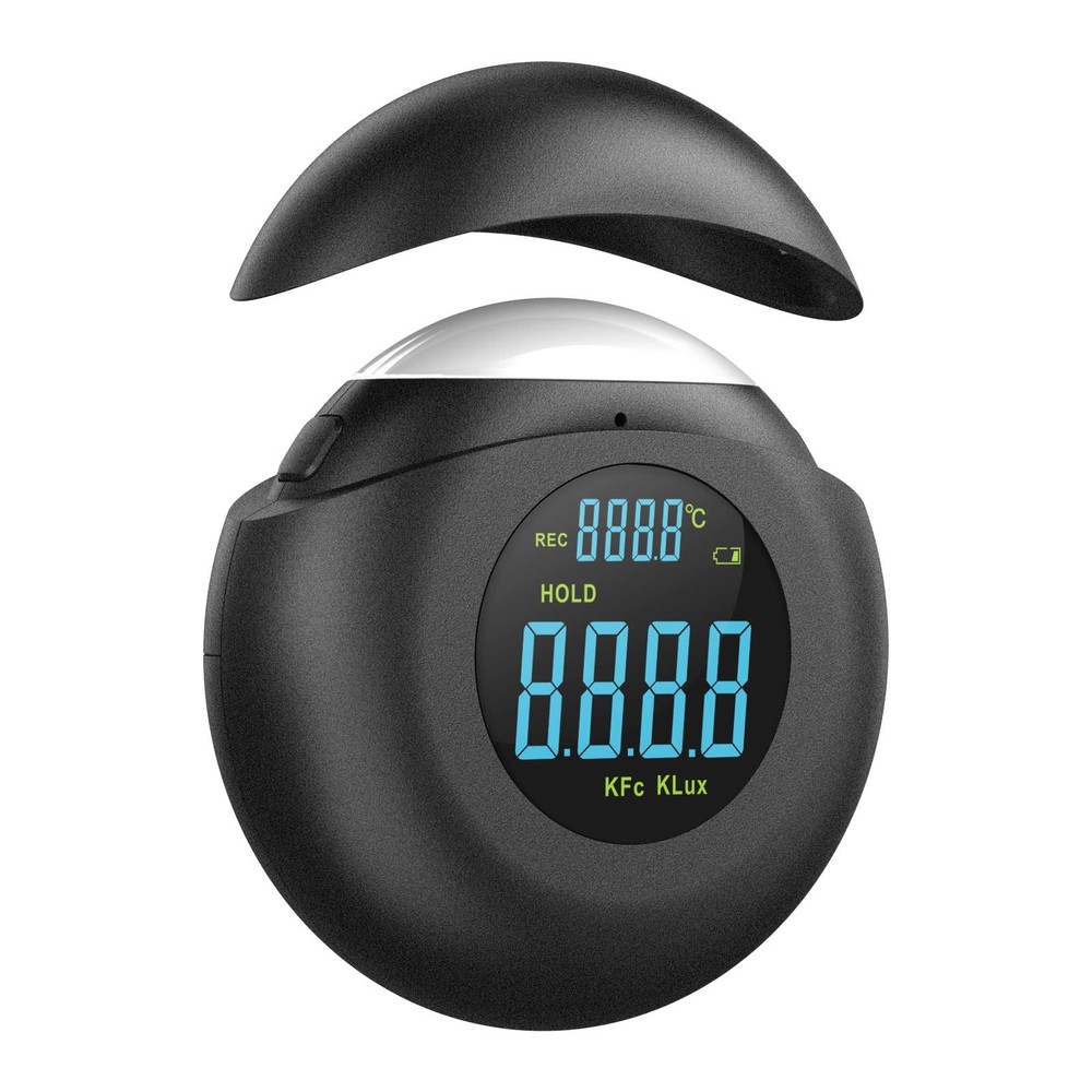 1 Pack Digital Light Meter, 200,000 Lux, 360 Detector, LCD, Handheld, Ambient