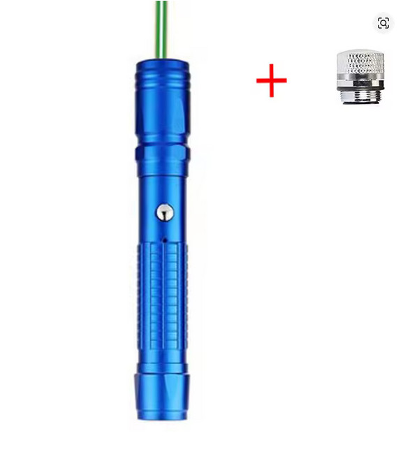 USB Rechargeable Presentation Laser Pointer Green Visible Light Beam Blue Body