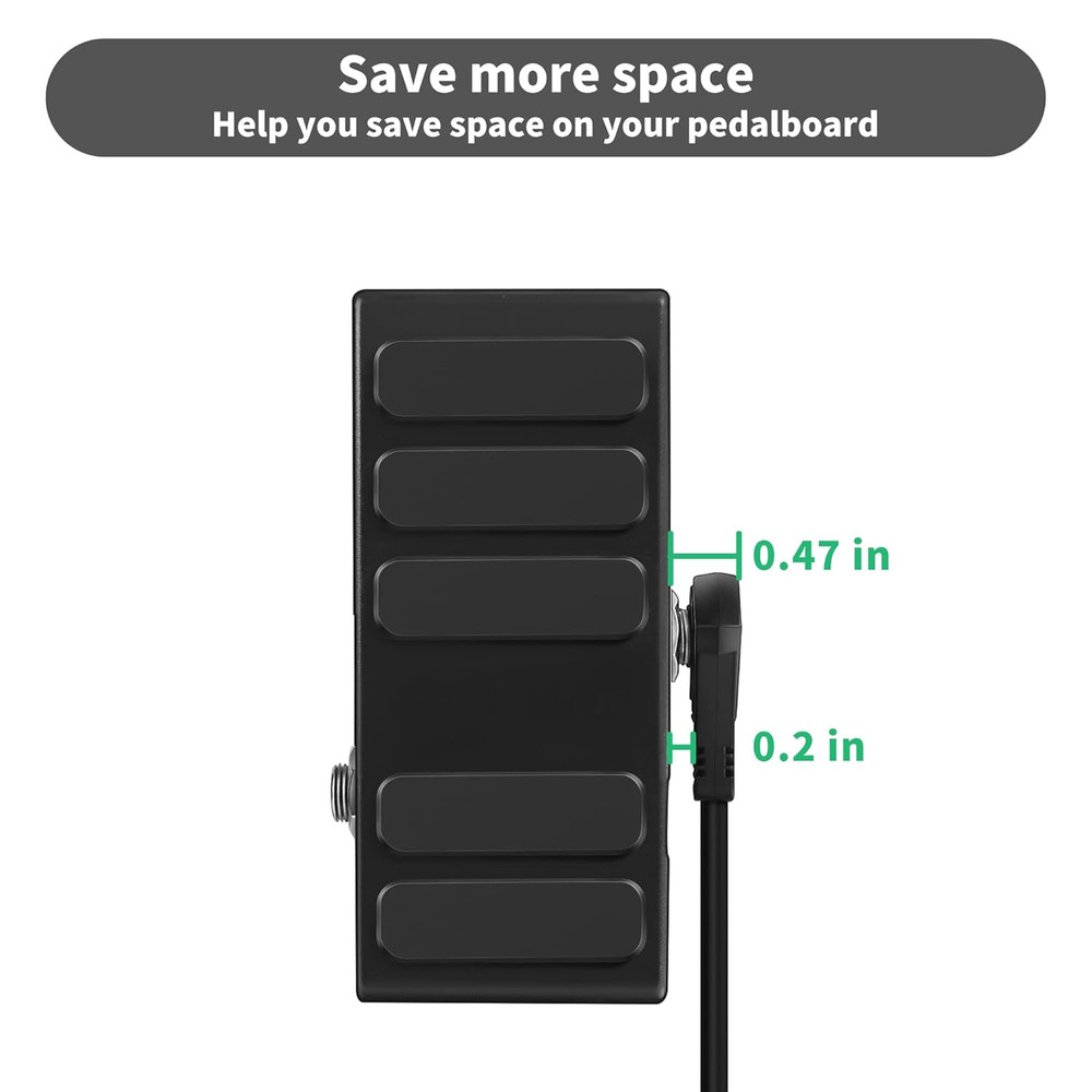 3-Pack 6-Inch Right Angle Guitar Patch Cables for Effect Pedals