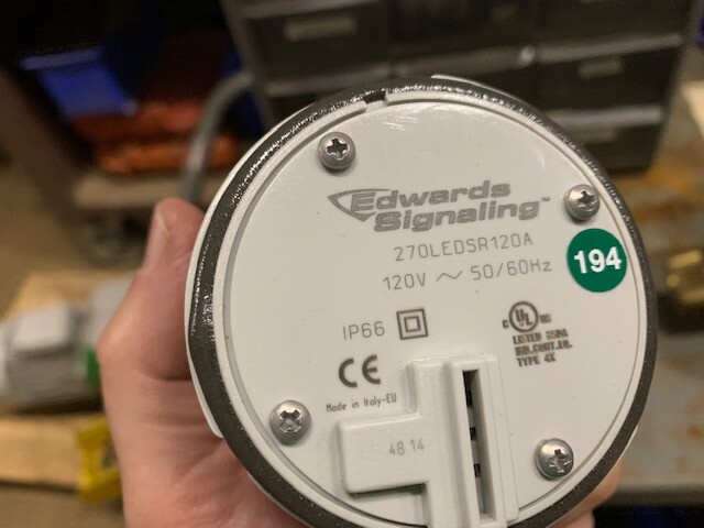 Edwards Signaling 270LEDSR120A Red LED Stacklight - 200 Series, 70mm
