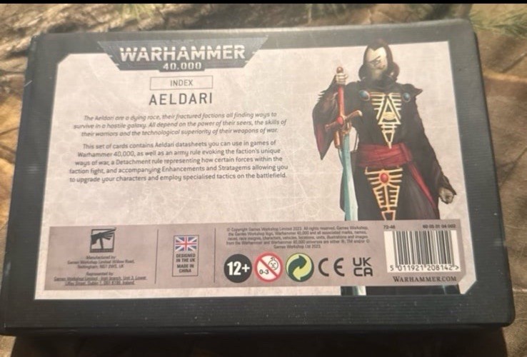 Aeldari Eldar Index Cards 10th Edition Warhammer 40K