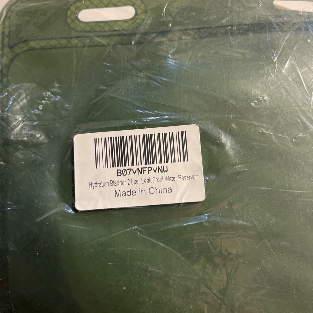2 L Hydration Bladder, Large Opening Water Storage Bladder Bag, Green