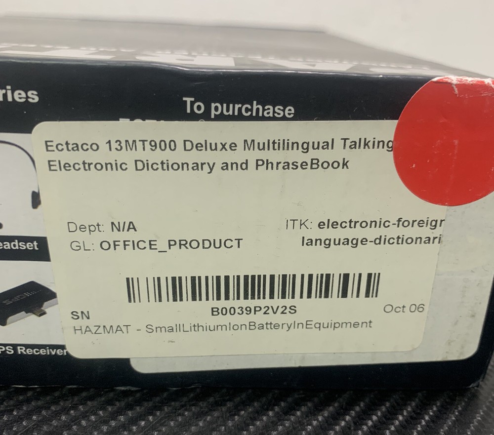 ECTACO Partner 13MT900 Deluxe Multilingual Electronic Dictionary - NEW! FAST!