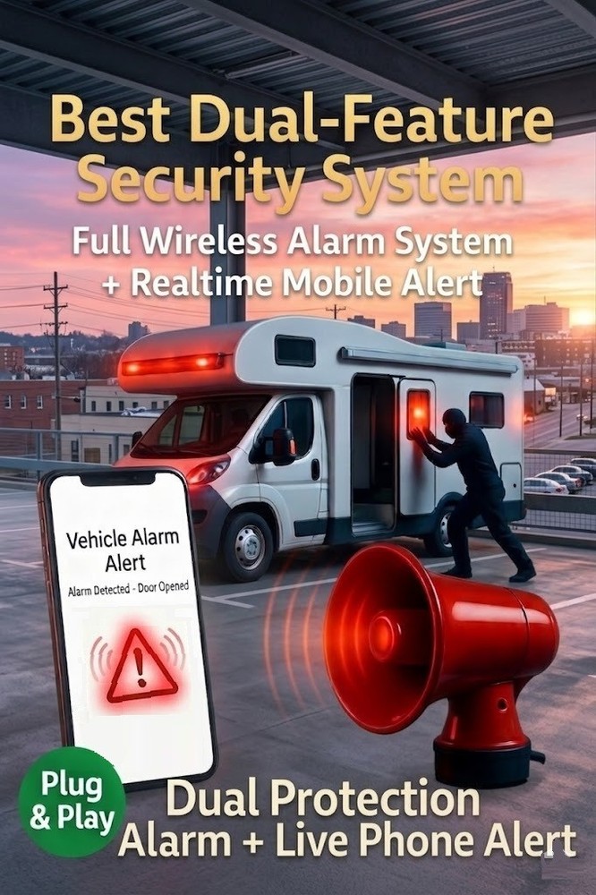 Motorhome Caravan Remote Alarm Security System Wireless Sensor Mobile Live Alert