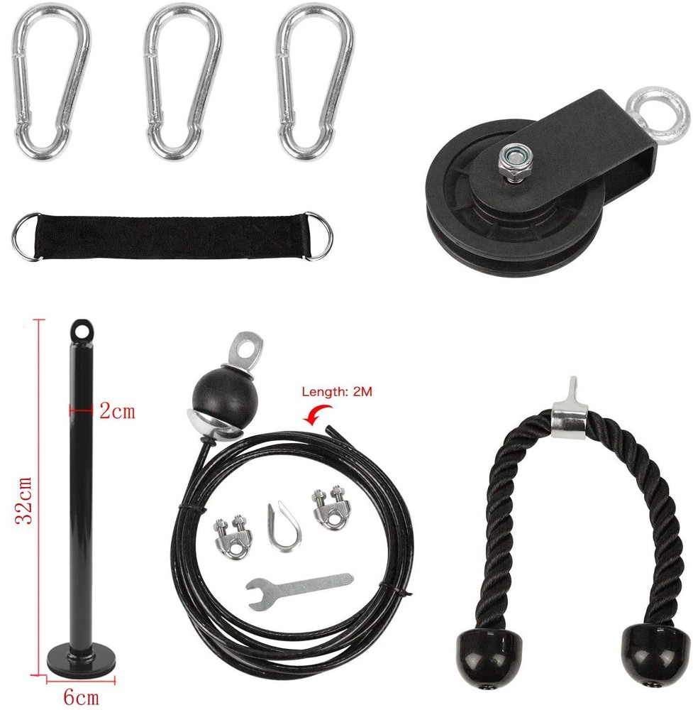 LFJ LAT Pull Down Pulley System Cable Machine Home Gym Triceps Biceps