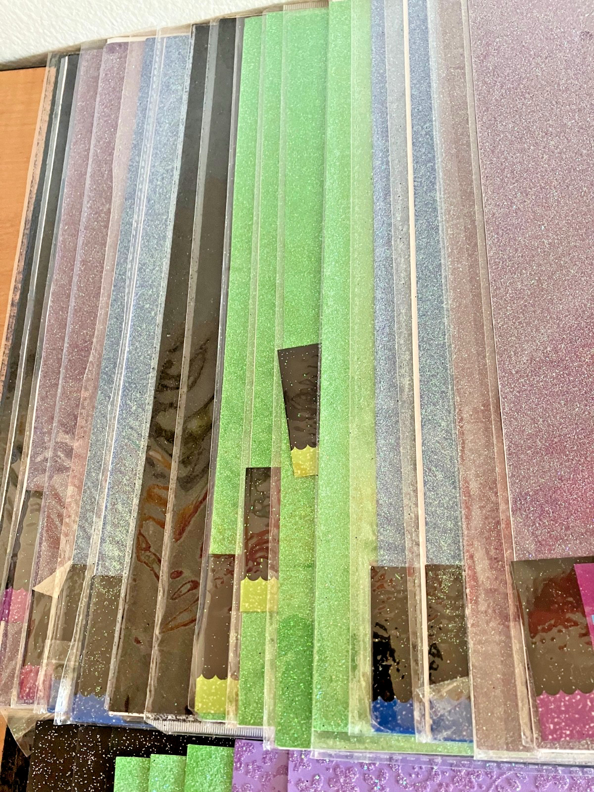 Huge Lot 12x12 Scrapbook Glitter Paper Mixed Colors 118 Pages 6 Pounds 13 Ounces