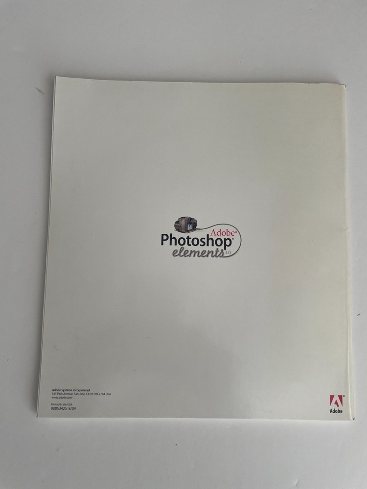 Adobe Photoshop Elements 3.0 Windows Manual Only