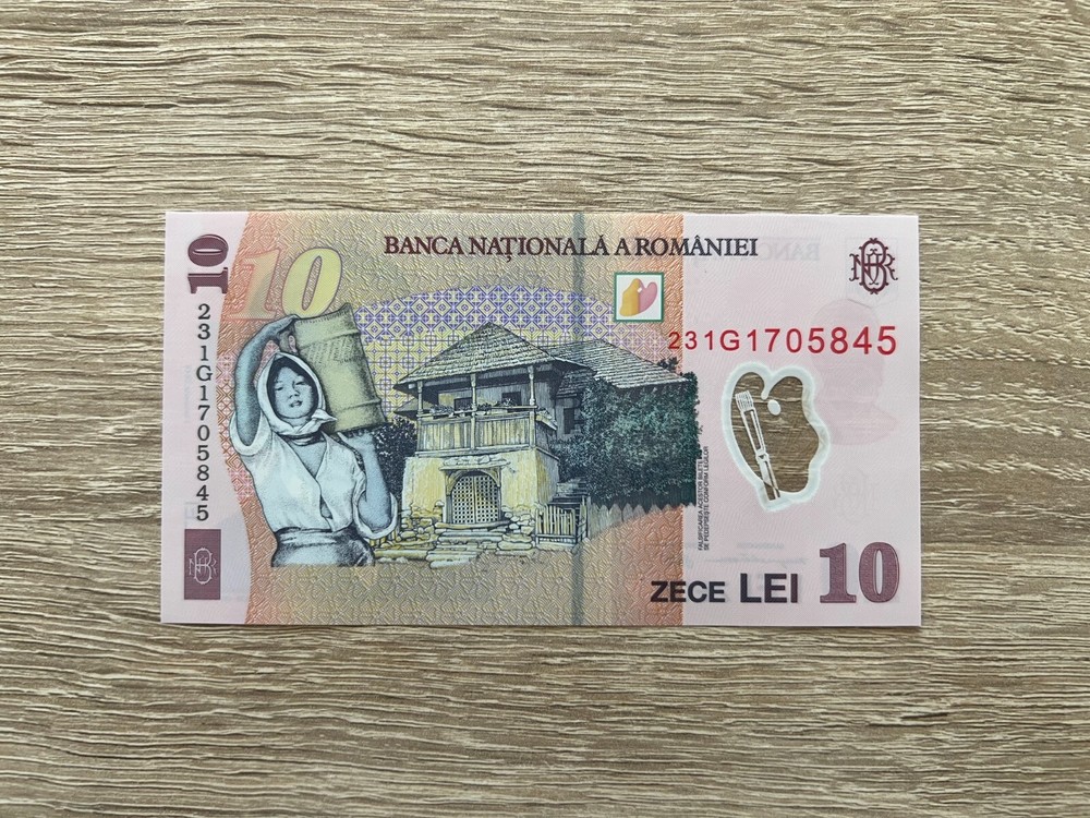 10 Lei 2018(2023), Romania Polymer note, UNC (1)