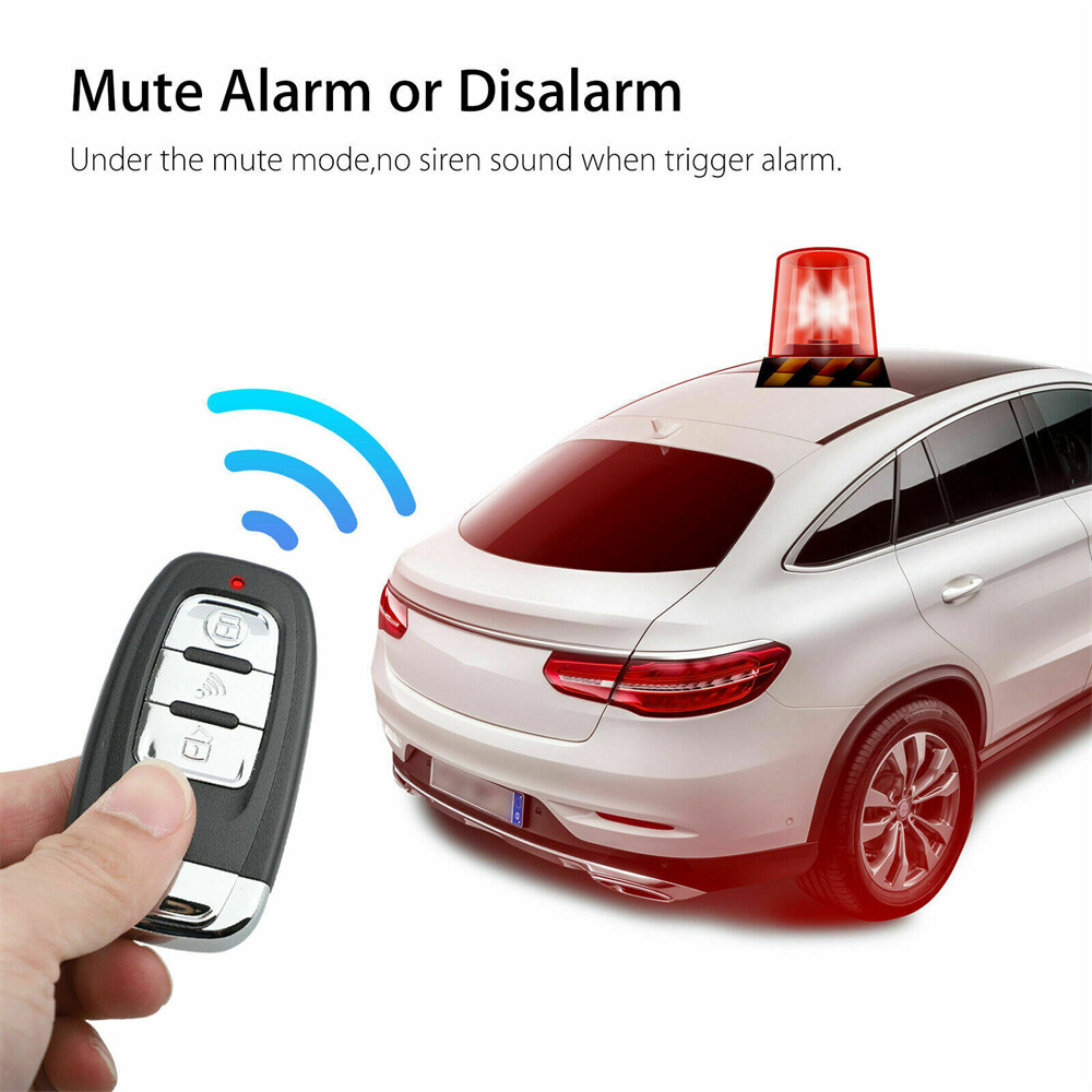 9pcs Car Keyless Entry Engine Start Alarm System Push Button Remote Starter Stop