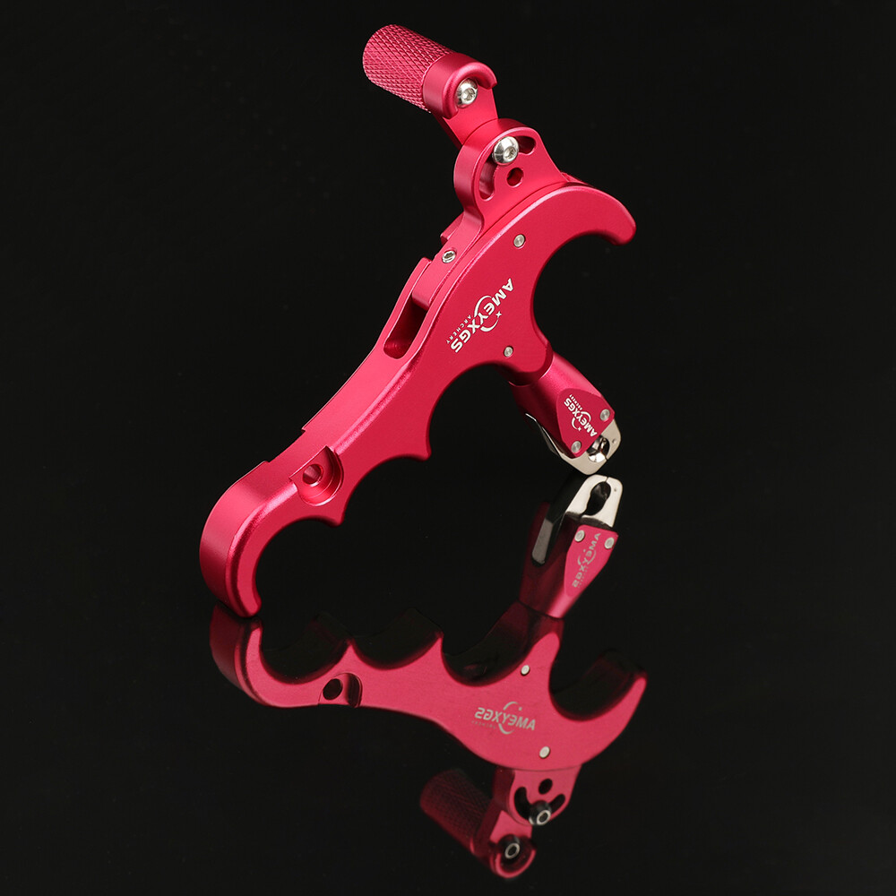 Compound Bow Release Aids 4 Finger Thumb Trigger Metal D Loop Archery Shooting