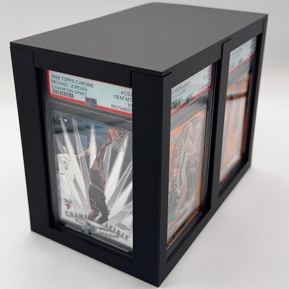 Graded Card Display & Storage Box (Holds 6 Display Slabs + ~25 Inside) Slab Stat