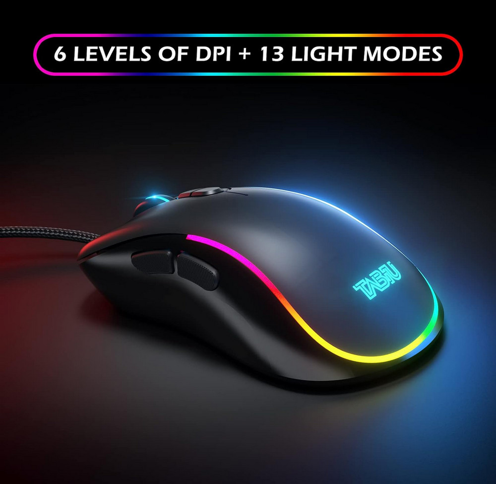 Gaming Keyboard and Mouse Combo, RGB Backlit Computer Keyboard and Gaming