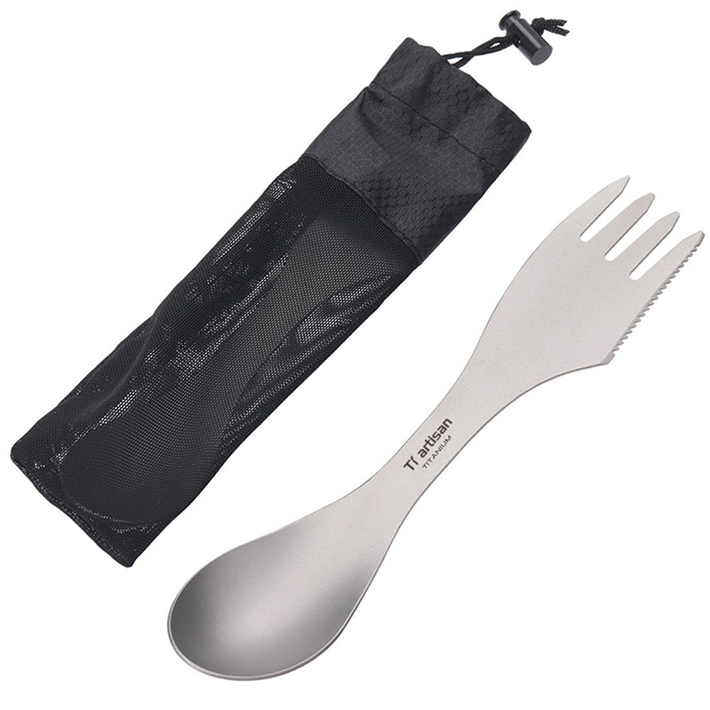 Versatile Spork Camping Practical Spoon Tableware Titanium Ultralight Utensils