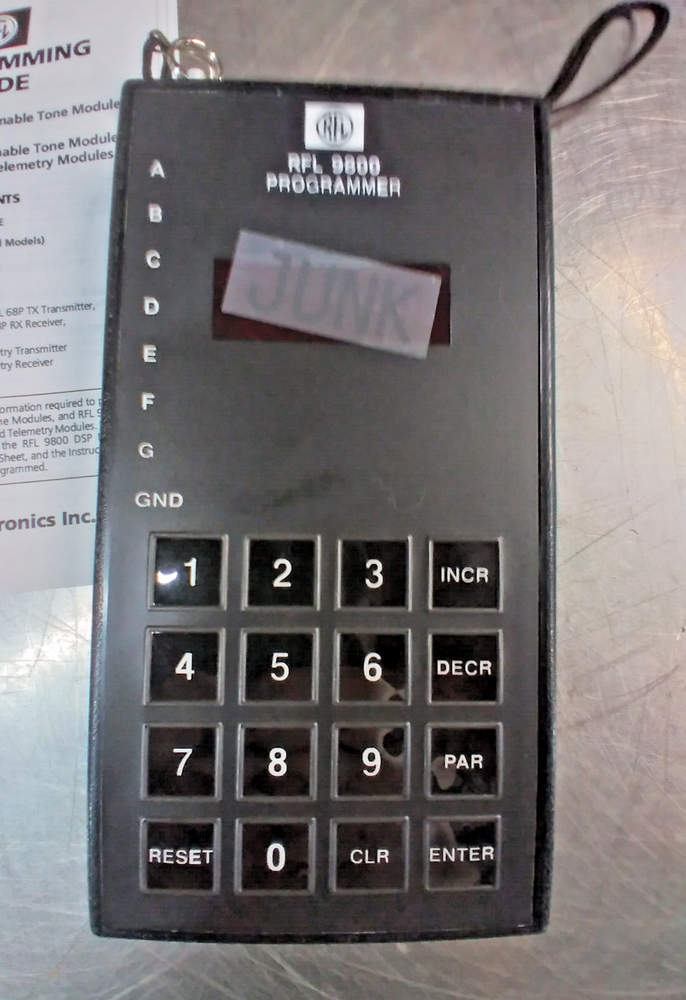 Dowty RFL 9800 Programmer / Calibrator w/ Programming Guide & Case - Parts Only