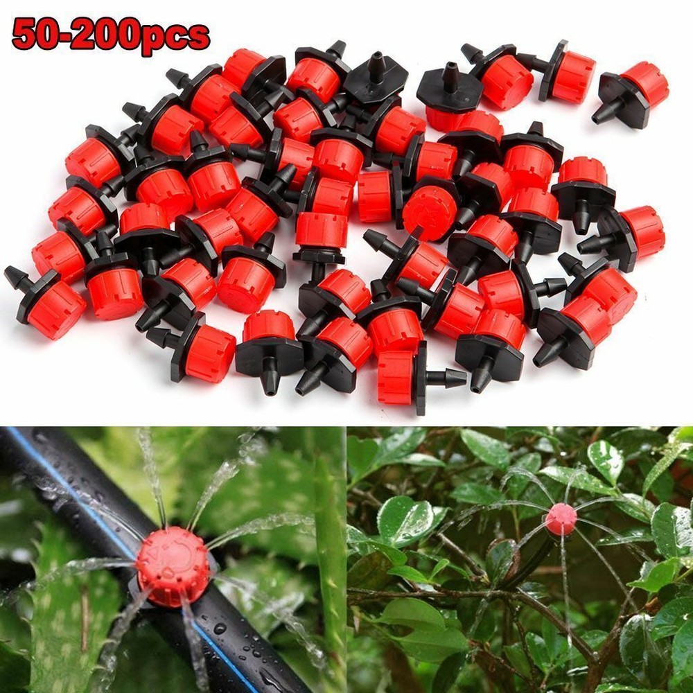 Adjustable Emitter Dripper Micro Drip Irrigation Sprinkler Watering System US