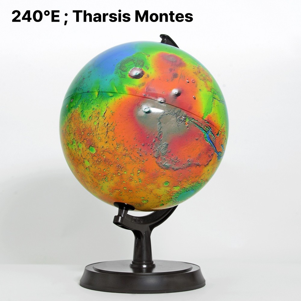 Mapsoft Guide Topography Blank Mars Globe No Labels, 24cm/9.5″, RT2-24