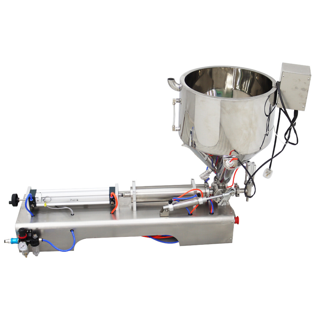 110V 100-1000ml 1 Nozzle Pneumatic Paste Liquid Filling Machine Heating Function