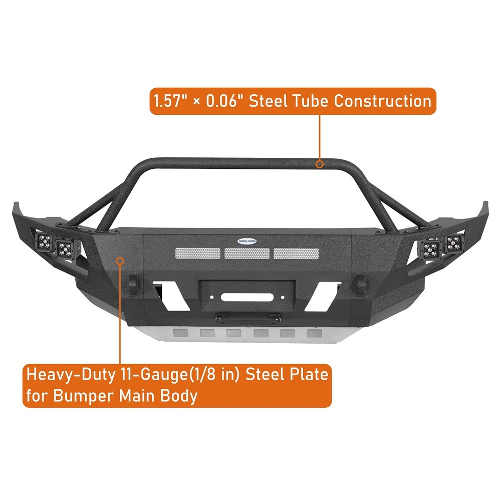 4Runner 2014-2024 Full Width Rock Crawler Front Bumper Winch Skid D-Ring Mounts