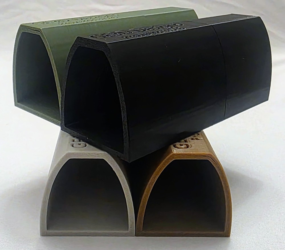 3D Printed D-Shaped Pleco Breeding Cave w/ Removable Back | Stackable Breeding