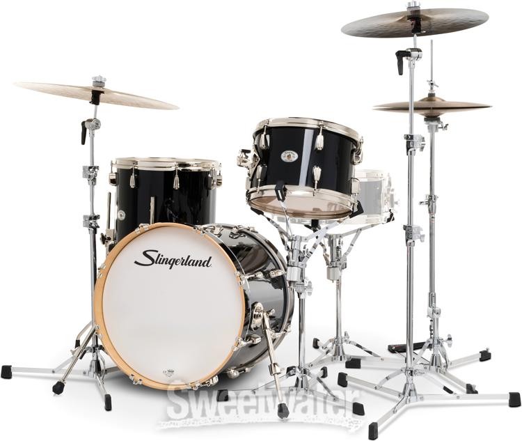 Slingerland Studio King 3-piece Shell Pack - Del Norte Black Lacquer