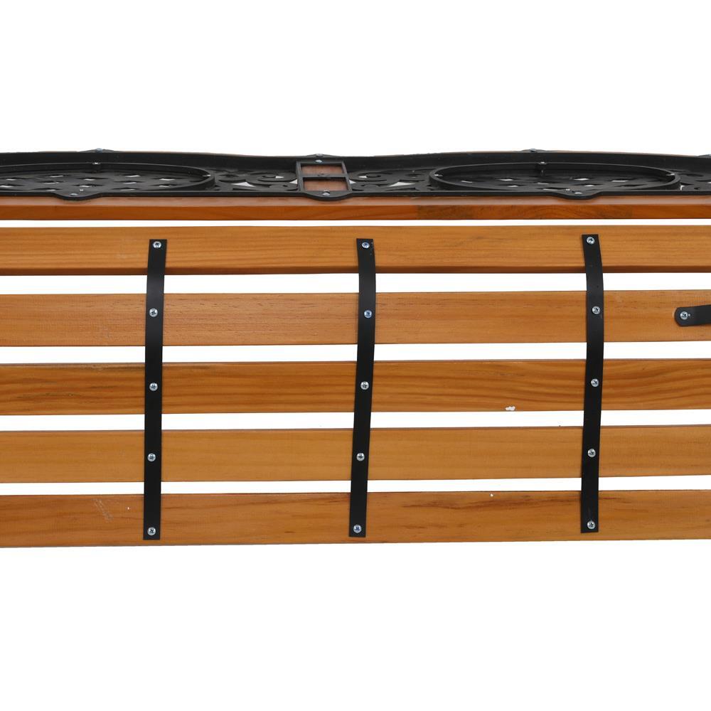 50" Patio Porch Garden Bench Cast Iron Outdoor Chair Love Seats Park Benches