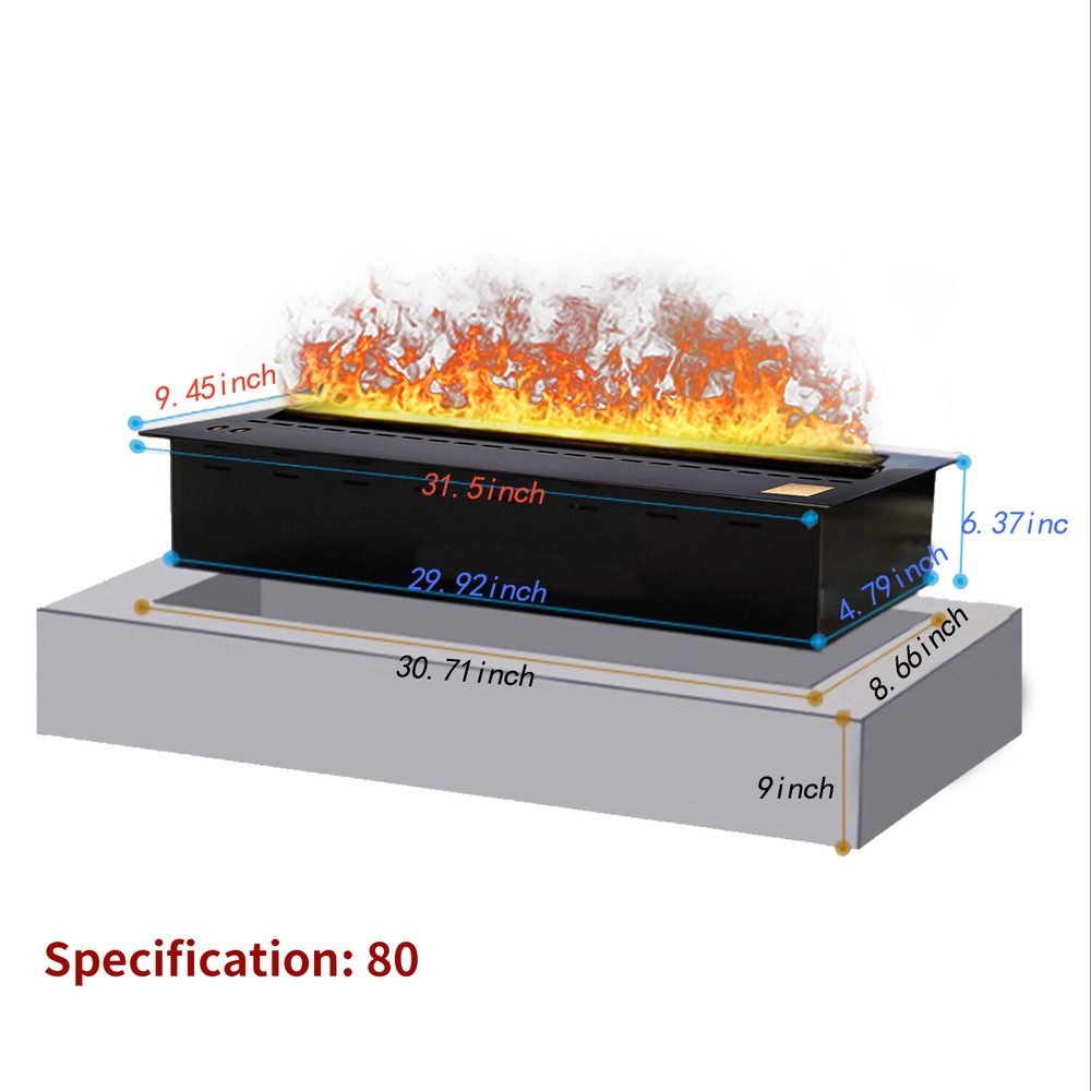 Electric Fireplace-Multiple App Water Vapor Fireplace 3D Atomizing Fireplace