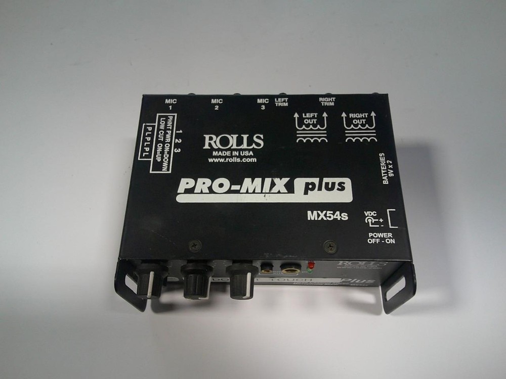 Rolls MX54s Pro Mix Plus 3-Channel Microphone Mixer