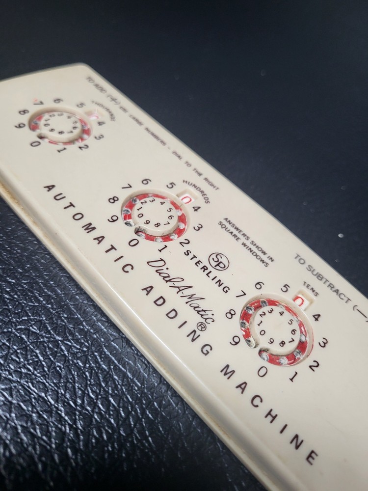 Vintage Sterling Dial A Matic Adding Machine Old Math Calculator