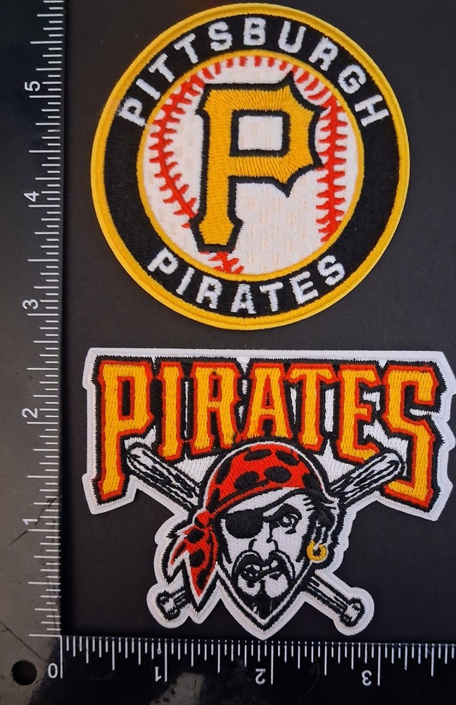 2 Qty PITTSBURGH PIRATES IRONON EMBROIDERED PATCH