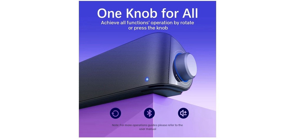 Nylavee Computer Speakers Bluetooth High-Fi Stereo Sound Bar with Bluetooth