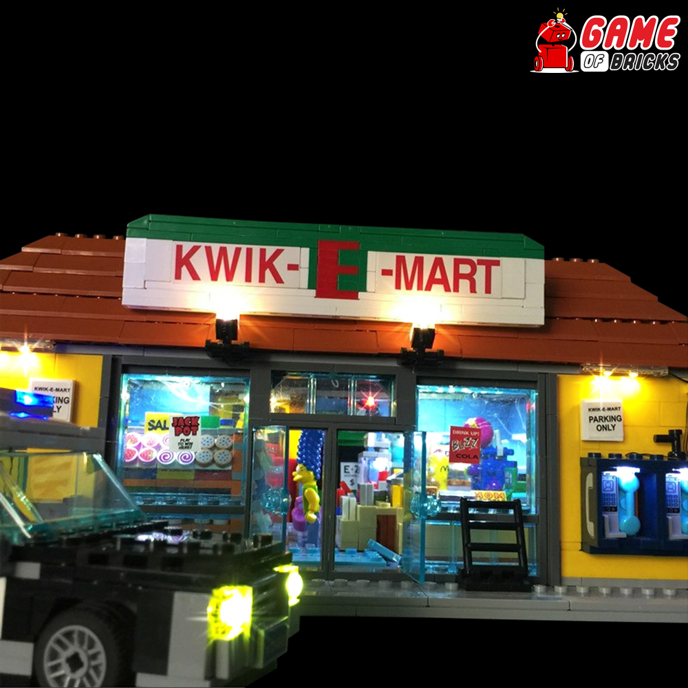 LED Light Kit for Kwik-E-Mart - Compatible with LEGO® 71016 Set