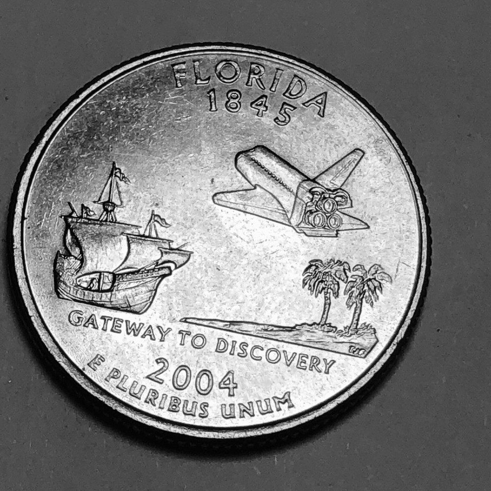2004 D Florida Statehood quarter circulated
