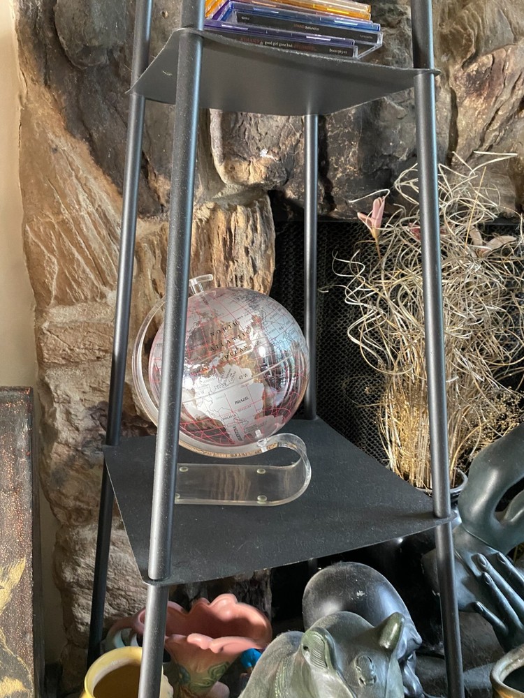 2002 Spherical Concepts 8" Clear World Globe Acrylic Stand Desk Globe