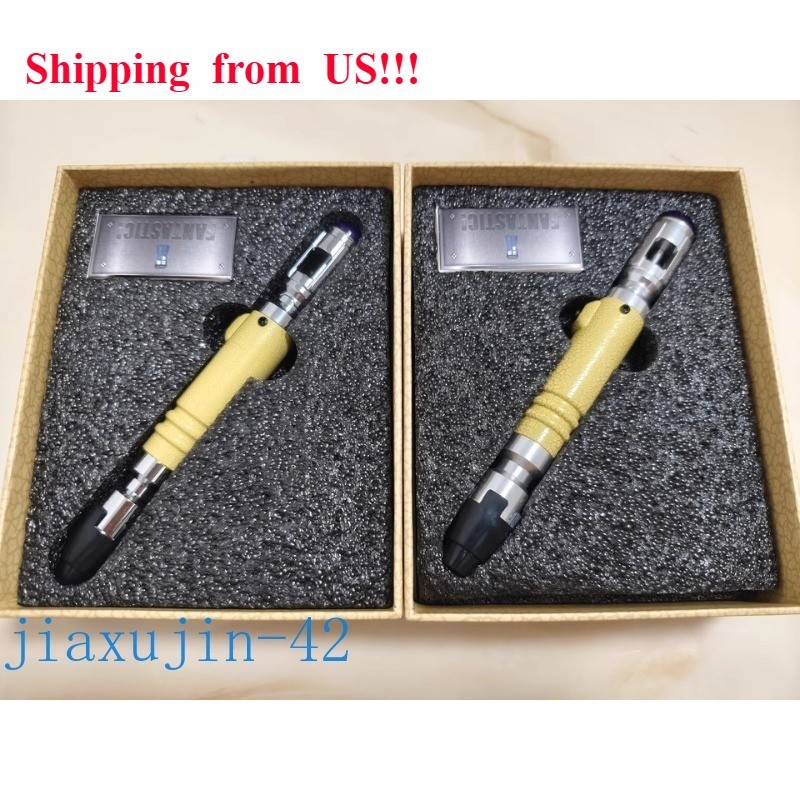 US!! Replica NAWYA Doctor Who 9th Metal Sonic Screwdriver LED Scalable Xmas Gift