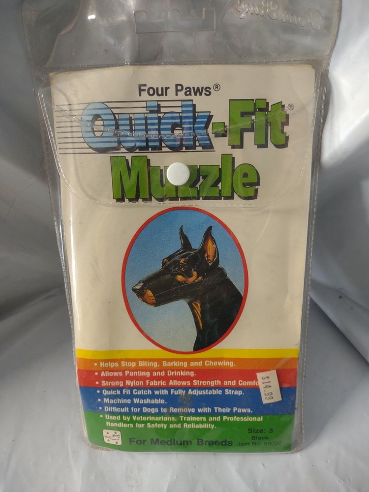 Four Paws, Dog Muzzle, Size 3, Quick Fit ,Medium