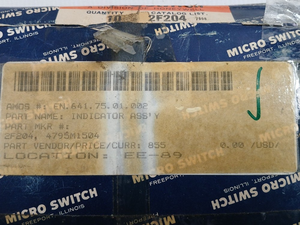 HONEYWELL 2F204 Indicator Assembly Series 2 Micro Switch