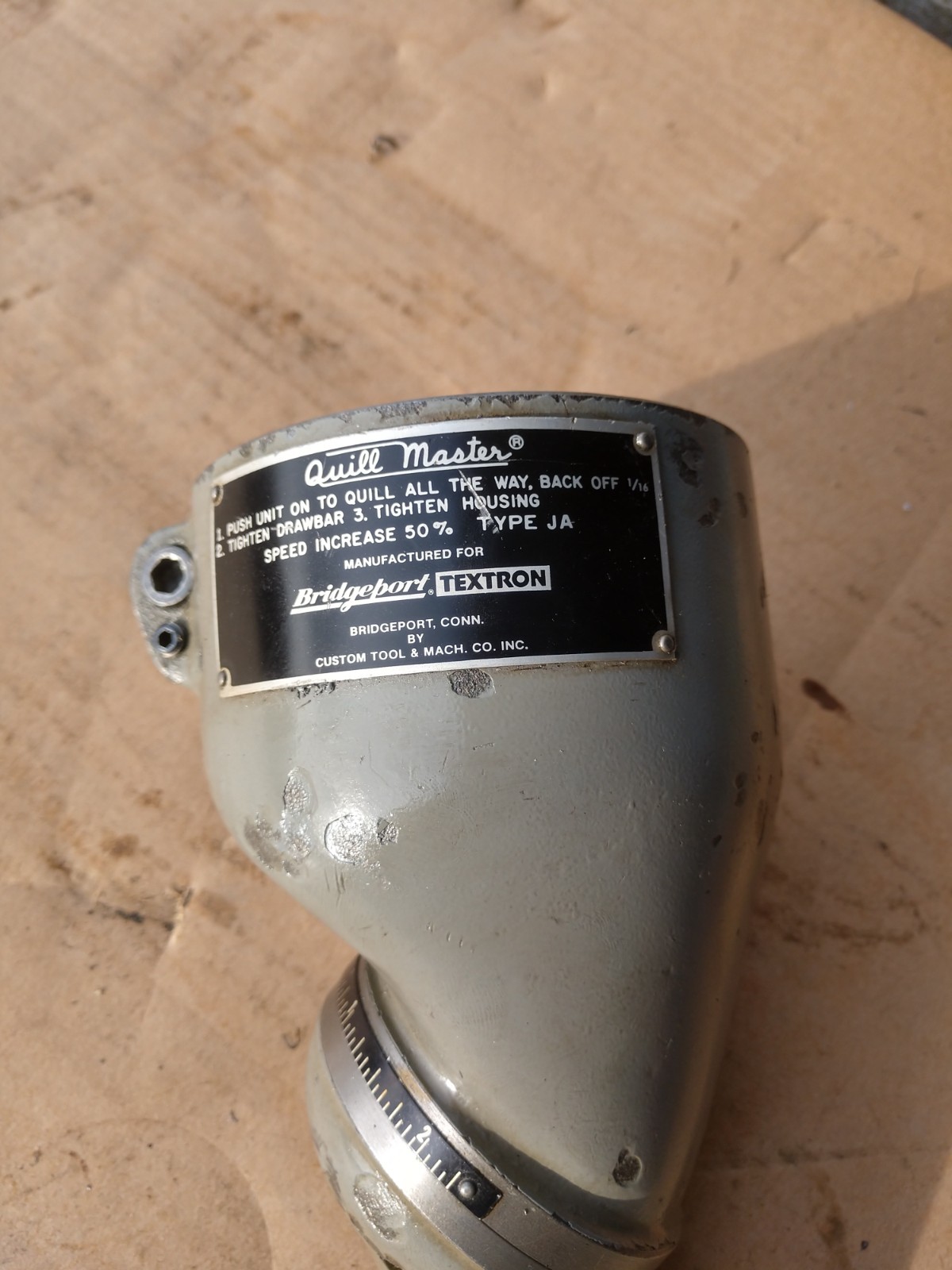 BRIDGEPORT QUILL MASTER ATTACHMENT TYPE JA