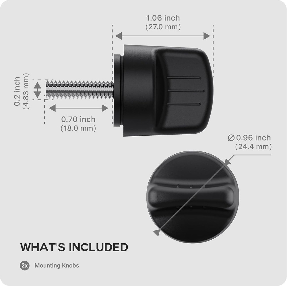Mounting Knobs Compatible With Humminbird Helix 7 Fish Finder Black New