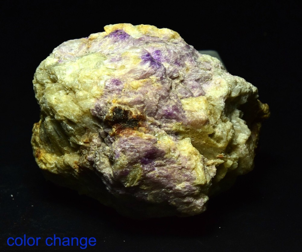 Fluorescent Phosphorescent Slight Color Change Hackmanite with Winchite 281 gram