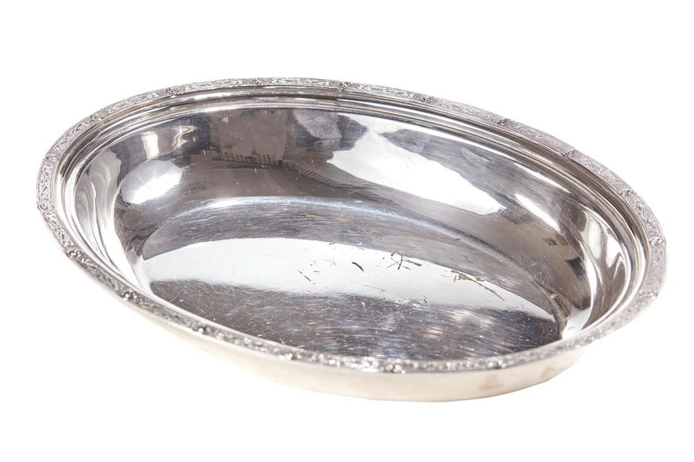 Antique Silver Plated Serving Dish Dates C. 1880