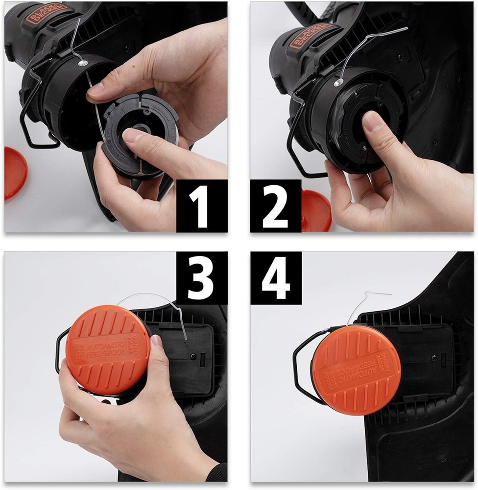 6X Replacement for BLACK+DECKER AF-100-3ZP 30ft .065" String Trimmer Line Spool