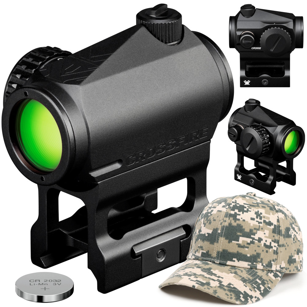 Vortex Optics Crossfire Green Dot 2 MOA with Free Camo Digital Hat Bundle