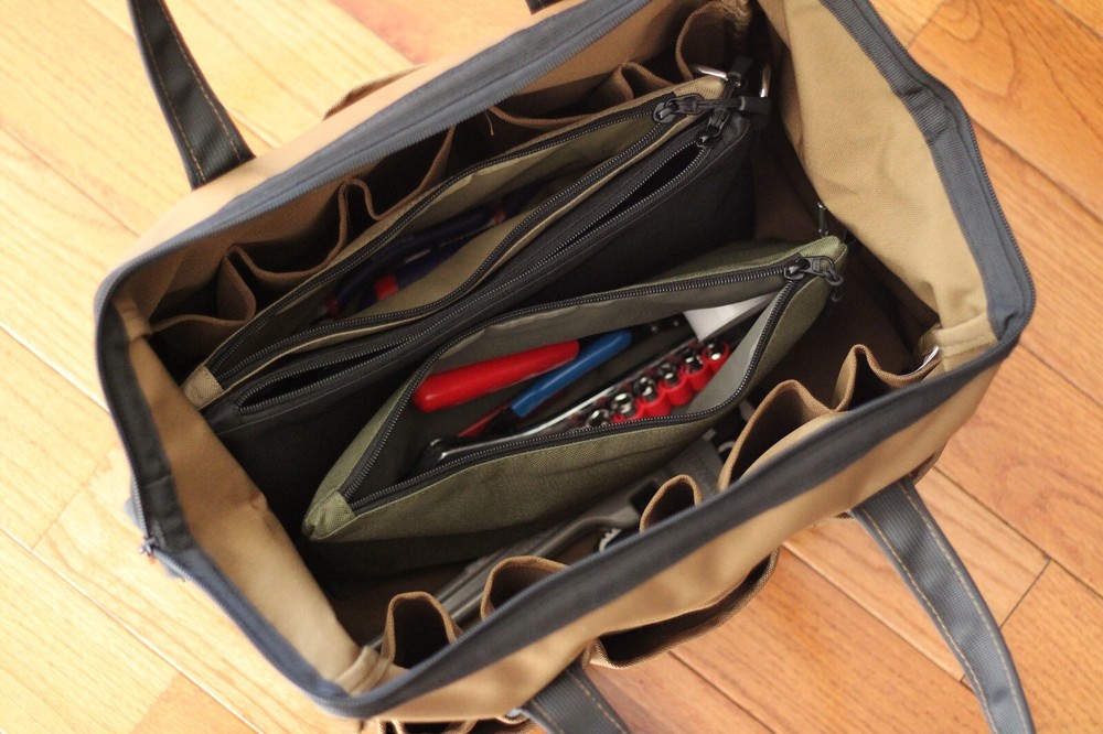 Coreflex 6 Pack Multi Size Small Tool Bag, Multipurpose zipper storage bag