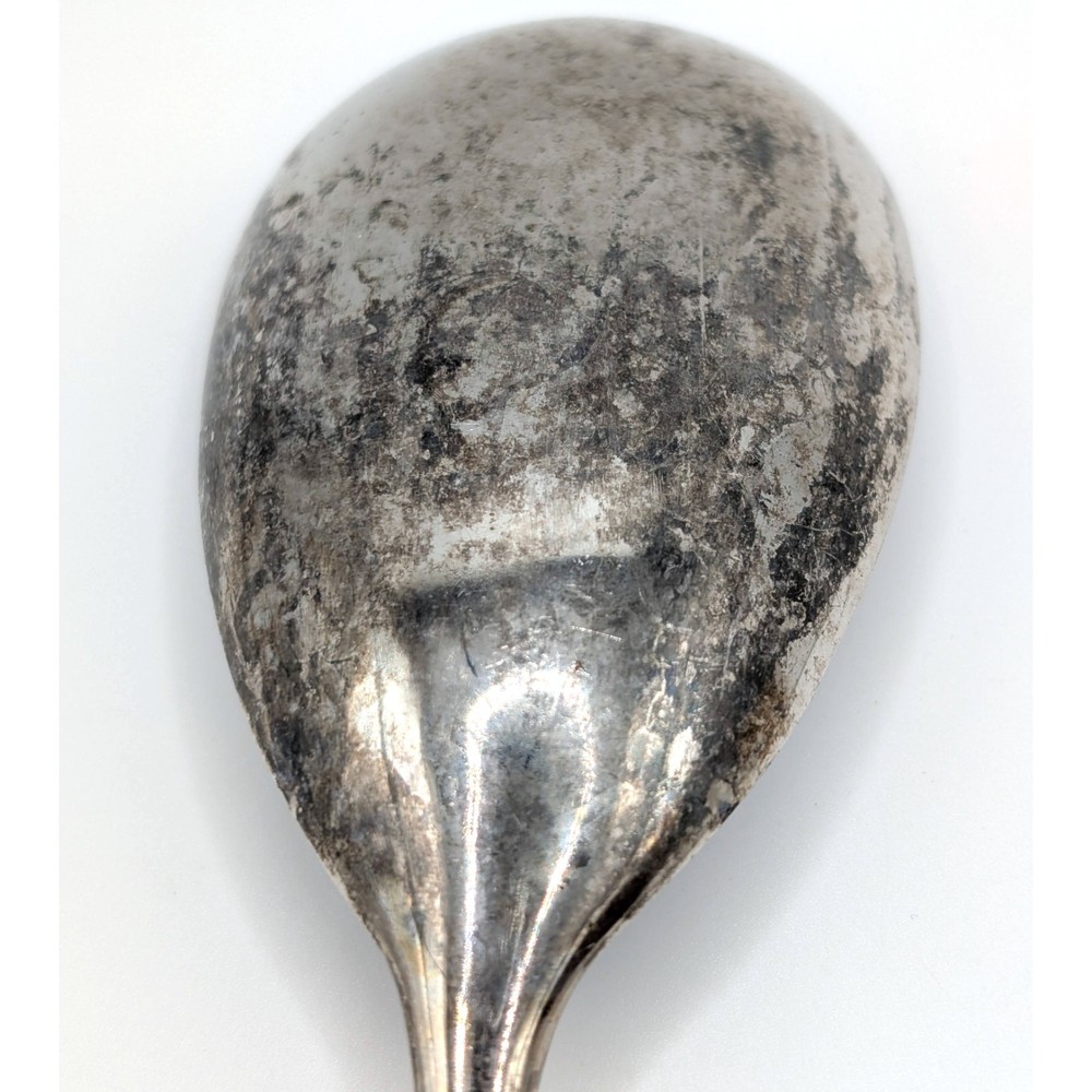 Towle Silver Salad Serving Spoon Beaded Antique Pattern 1977